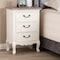 Baxton Studio Capucine Natural White Oak and White Finished Wood 3-Drawer Nightstand 151-9205 - alternate 9